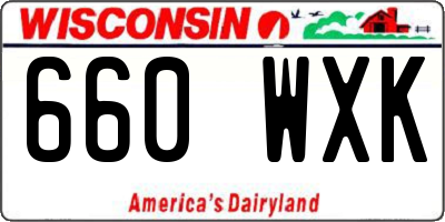 WI license plate 660WXK