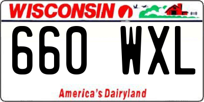 WI license plate 660WXL