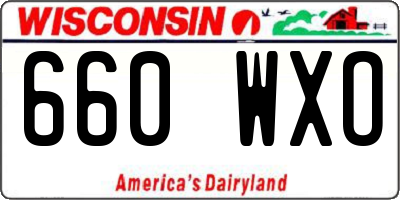 WI license plate 660WXO