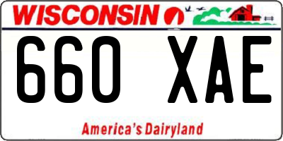 WI license plate 660XAE