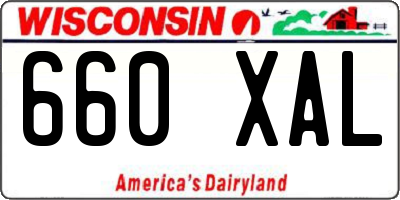 WI license plate 660XAL