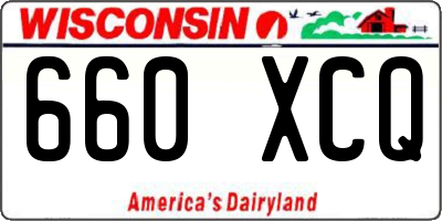 WI license plate 660XCQ