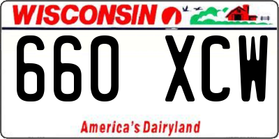 WI license plate 660XCW