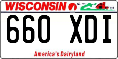 WI license plate 660XDI