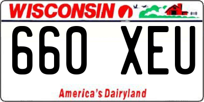 WI license plate 660XEU