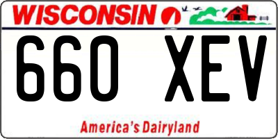 WI license plate 660XEV
