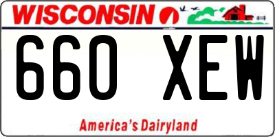 WI license plate 660XEW