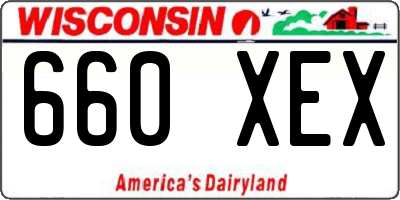 WI license plate 660XEX