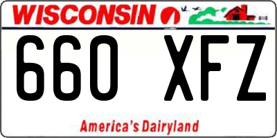 WI license plate 660XFZ