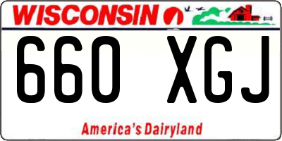 WI license plate 660XGJ