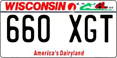 WI license plate 660XGT