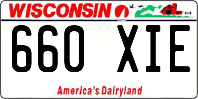 WI license plate 660XIE