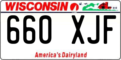 WI license plate 660XJF