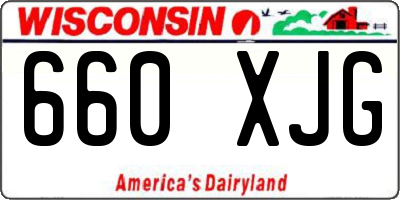 WI license plate 660XJG