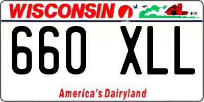WI license plate 660XLL