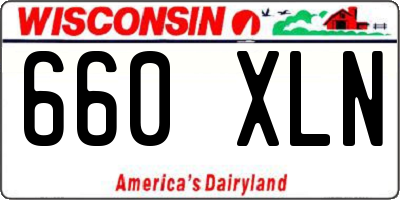 WI license plate 660XLN