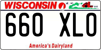 WI license plate 660XLO