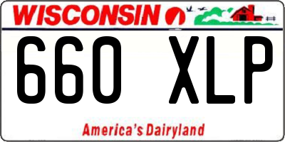 WI license plate 660XLP