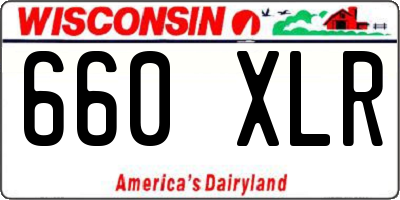 WI license plate 660XLR