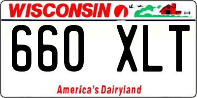 WI license plate 660XLT