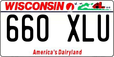WI license plate 660XLU