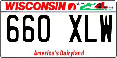 WI license plate 660XLW