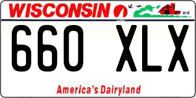 WI license plate 660XLX