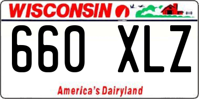 WI license plate 660XLZ