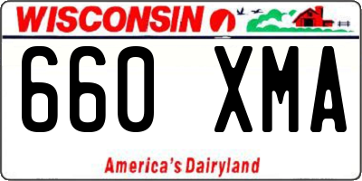 WI license plate 660XMA