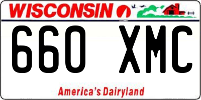 WI license plate 660XMC