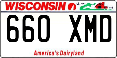 WI license plate 660XMD