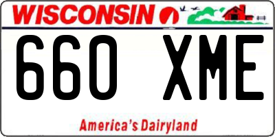 WI license plate 660XME