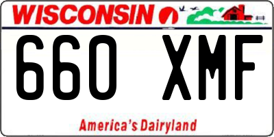 WI license plate 660XMF
