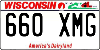 WI license plate 660XMG