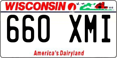 WI license plate 660XMI