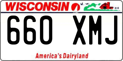 WI license plate 660XMJ