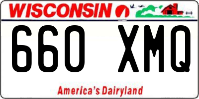 WI license plate 660XMQ