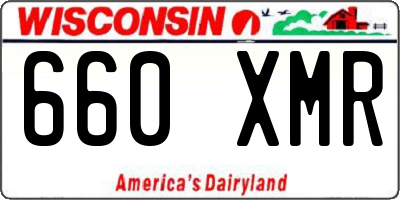 WI license plate 660XMR