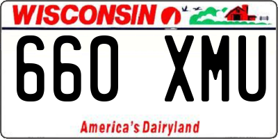 WI license plate 660XMU