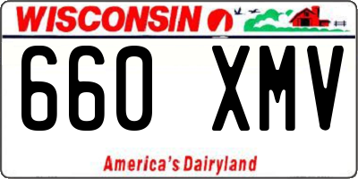 WI license plate 660XMV