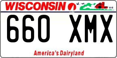 WI license plate 660XMX