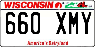 WI license plate 660XMY