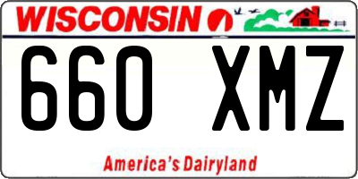 WI license plate 660XMZ