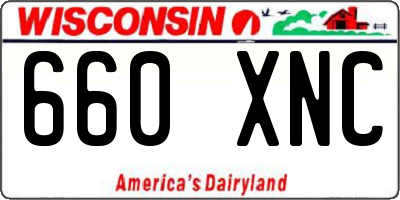 WI license plate 660XNC
