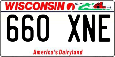 WI license plate 660XNE