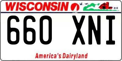 WI license plate 660XNI