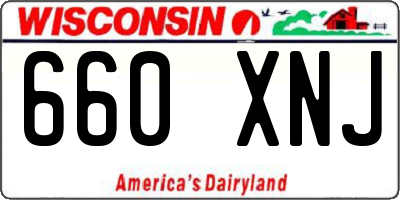 WI license plate 660XNJ