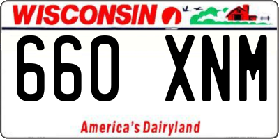 WI license plate 660XNM