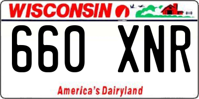 WI license plate 660XNR