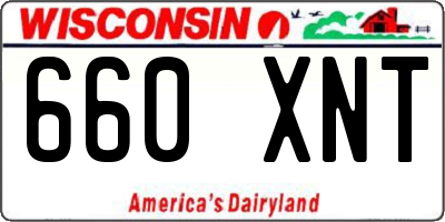 WI license plate 660XNT